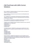 CQI Final Exam with 100&percnt; Correct Solutions