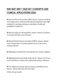 NUR 4837 UNIT 1 QUIZ KEY CONCEPTS AND CLINICAL APPLICATIONS 2026