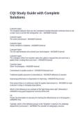 CQI Study Guide with Complete Solutions