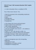 NUR 417 Exam 1 Self-Assessment Questions With Complete Solutions