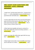 NBA Agent Exam Questions and Answers &lpar;2026&rpar; &vert; Verified Answers