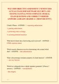 WGU D385 OBJECTIVE ASSESSMENT 2 NEWEST 2026  ACTUAL EXAM&vert; D385 SOFTWARE SECURITY AND  TESTING OA FINAL WITH COMPLETE 150 REAL  EXAM QUESTIONS AND CORRECT VERIFIED  ANSWERS&sol; ALREADY GRADED A&plus; &lpar;MOST RECENT&excl;&excl;&rpar;