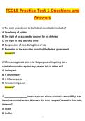 TCOLE Practice Test 1 &lpar;Latest 2026 &sol; 2027 Update&rpar; Questions and Verified Answers &vert; 100&percnt; Correct &vert; Grade A&plus;&period;