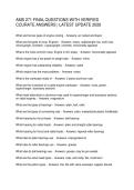 AMS 271 FINAL QUESTIONS WITH VERIFIED CCURATE ANSWERS LATEST UPDATE 2026