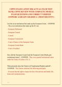 CIPP&sol;E EXAM LATEST 2026 ACTUAL EXAM TEST  BANK&vert; CIPP&sol;E REVIEW WITH COMPLETE 350 REAL  EXAM QUESTIONS AND CORRECT VERIFIED  ANSWERS&sol; ALREADY GRADED A&plus; &lpar;MOST RECENT&excl;&excl;&rpar; 