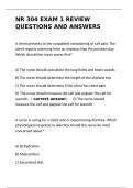NR 304 Exam 1 Review Questions And Answers