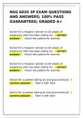 NSG 6020 3P Exam Questions and Answers &lpar;100&percnt; Pass Guaranteed&comma; Graded A&plus;&rpar;