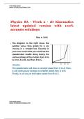 Physics 8A - Week 2 - 1D Kinematics latest updated version with 100&percnt; accurate solutions