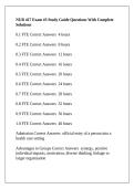 NUR 417 Exam &num;3 Study Guide Questions With Complete Solutions