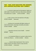 PSW - FINAL EXAM Questions and Answers with Verified Solutions 100&percnt; Correct
