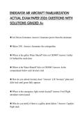 ENDEAVOR AIR AIRCRAFT FAMILIARIZATION ACTUAL EXAM PAPER 2026 QUESTIONS WITH SOLUTIONS GRADED A&plus;