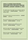 USPA D License Exam Review&colon; Questions with Detailed Verified Answers&comma; Already Graded A&comma; 2026