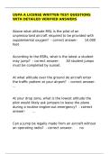 USPA A License Written Test Questions with Detailed Verified Answers