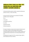 NURS6550 FINAL EXAM 2026 REAL TEST PAPER WITH 100 QUESTIONS AND CORRECT ANSWERS GRADED A&plus;