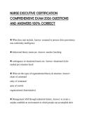 NURSE EXECUTIVE CERTIFICATION COMPREHENSIVE EXAM 2026 QUESTIONS AND ANSWERS 100&percnt; CORRECT