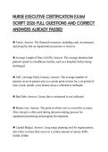 NURSE EXECUTIVE CERTIFICATION EXAM SCRIPT 2026 FULL QUESTIONS AND CORRECT ANSWERS ALREADY PASSED