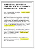 NURS 612 Final Exam Review&colon; Questions with Detailed Verified Answers&comma; Already Graded A