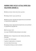NURSING ENDO NCLEX ACTUAL PAPER 2026 SOLUTIONS GRADED A&plus;