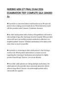 NURSING MSN 571 FINAL EXAM 2026 EXAMINATION TEST COMPLETE Q&A GRADED A&plus;