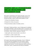 NURSING MSN 571 SYSTEMS-BASED DISEASE MECHANISMS AND MANAGEMENT EXAM