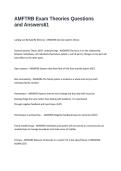 AMFTRB Exam Theories Questions and Answers