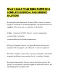 FEMA IS 200&period;C TEST PAPER 2026 QUESTIONS AND CORRECT ANSWERS GRADED A&plus;