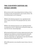 FINAL EXAM REVIEW QUESTIONS AND DETAILED ANSWERS