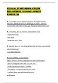 FINAL OD EXAMINATION&colon; CHANGE MANAGEMENT AND DEVELOPMENT PRINCIPLES 
