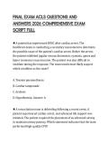FINAL EXAM ACLS QUESTIONS AND ANSWERS 2026 COMPREHENSIVE EXAM SCRIPT FULL