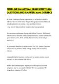 FINAL NR 566 ACTUAL EXAM SCRIPT 2026 QUESTIONS AND ANSWERS 100&percnt; CORRECT