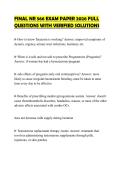 FINAL NR 566 EXAM PAPER 2026 FULL QUESTIONS WITH VERIFIED SOLUTIONS