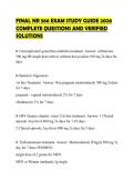 FINAL NR 566 EXAM STUDY GUIDE 2026 COMPLETE QUESTIONS AND VERIFIED SOLUTIONSv