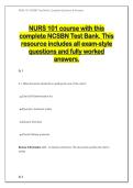 NURS 101 NCSBN Test Bank Complete Questions & Answers&period;