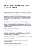 NR 602 Week 4 Midterm Study Guide &lpar;Exam Points&rpar;-Q&A