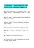 FIREARM SAFETY EXAMINATION TEST 2026 QUESTIONS WITH ANSWERS GRADED A&plus;