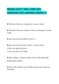 FIREARM SAFETY FINAL PAPER 2026 QUESTIONS WITH ANSWERS GRADED A&plus;