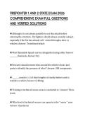 FIREFIGHTER 1 AND 2 STATE EXAM 2026 COMPREHENSIVE EXAM FULL QUESTIONS AND VERIFIED SOLUTIONS