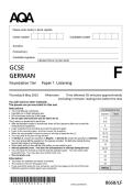 2025 AQA GCSE GERMAN 8668&sol;LF PAPER 1 LISTENING FOUNDATION TIER QUESTION PAPER &plus; MARK SCHEME