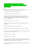 NURS 6220 Final Exam Review Questions and All Correct Answers 2025-2026&period;
