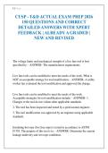CUSP - T&D ACTUAL EXAM PREP 2026 150 QUESTIONS AND CORRECT DETAILED ANSWERS WITH XPERT FEEDBACK &vert; ALREADY A GRADED &vert; NEW AND REVISED