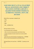 IAHCSMM CRCST ACTUAL EXAM PREP 2026 ALL QUESTIONS AND CORRECT DETAILED ANSWERS ALREADY A GRADED WITH EXPERT FEEDBACK &vert;CURRENTLY TESTING &vert; NEW AND REVISED