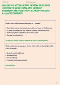 SANS SEC 301 Test Bank Exam 2026-2027NEWEST VERSION A WITH COMPLETE QUESTIONS AND CORRECT DETAILED ANSWERSLATEST UPDATE 2026-2027