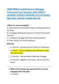 CRMP NRMLA Certified Reverse Mortgage Professional Exam Questions and Correct Answers