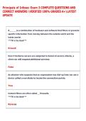 Principals of Infosec Exam 3 COMPLETE QUESTIONS AND  CORRECT ANSWERS VERIFIED 100&percnt; GRADED A&plus;LATEST  UPDATE  