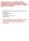 CCM exam secrets practice Test Bank Exam 2026 2027NEWEST EXAM &vert; ALL QUESTIONS AND CORRECT  ANSWERS WITH EXPLANATIONS &vert; GRADED A&plus; &vert; VERIFIED  ANSWERS &vert; JUST RELEASED
