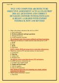 WGU C952 COMPUTER ARCHITECTURE OBJECTIVE ASSESSMENT ACTUAL EXAM PREP 2026 ALL QUESTIONS AND CORRECT DETAILED ANSWERS WITH RATIONALES ALREADY A GRADED WITH EXPERT FEEDBACK &vert;NEW AND REVISED