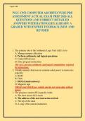 WGU C952 COMPUTER ARCHITECTURE PRE ASSESSMENT ACTUAL EXAM PREP 2026 ALL QUESTIONS AND CORRECT DETAILED ANSWERS WITH RATIONALES ALREADY A GRADED WITH EXPERT FEEDBACK &vert;NEW AND REVISED