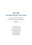 WGU D385 SOFTWARE SECURITY AND TESTING Final Assessment Study Guide Complete Question Bank with Detailed Explanations