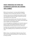 FISDAP OPERATIONS TEST PAPER 2026 EXAMINATION QUESTIONS AND ANSWERS 100&percnt; CORRECT