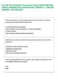CLC 046 DoD Sustainable Procurement Program QUESTIONS AND  CORRECT ANSWERS WITH EXPLANATIONS &vert; GRADED A&plus; &vert; VERIFIED  ANSWERS &vert; JUST RELEASED 